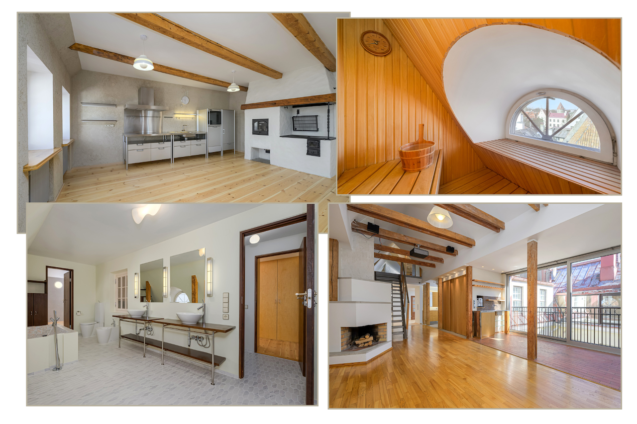 Rental homes in Tallinn Old Town. For rent - Pikk street 40 - a refined penthouse residence in the heart of Tallinn’s Old Town